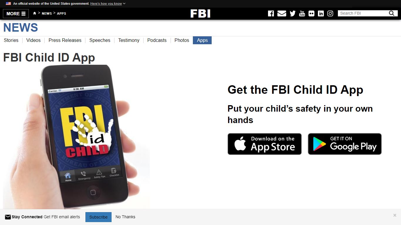 FBI Child ID App — FBI - Federal Bureau of Investigation