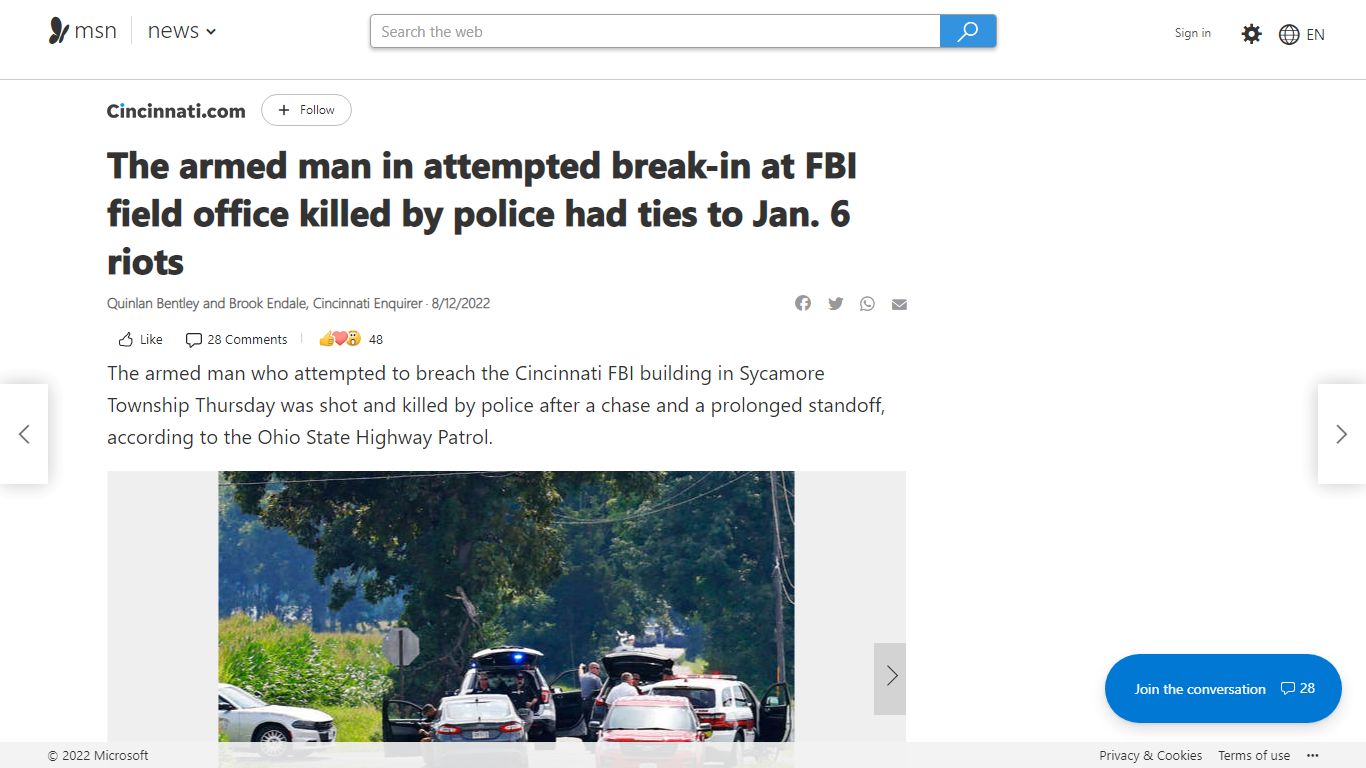 The armed man in attempted break-in at FBI field office killed by ...